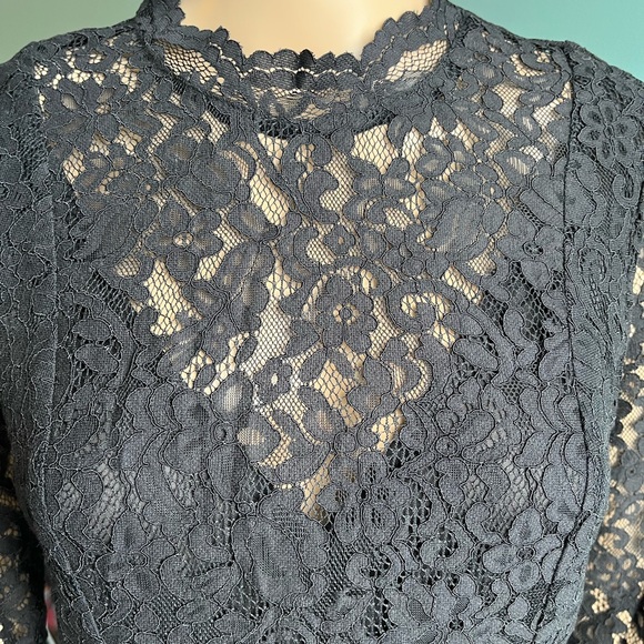 H&M black lace dress. Low cut back. - Picture 3 of 8